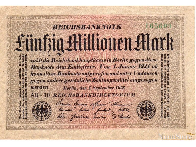 50 Millionen Mark 1924 (1923)
