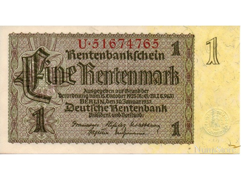 1 Rentenmark 1937
