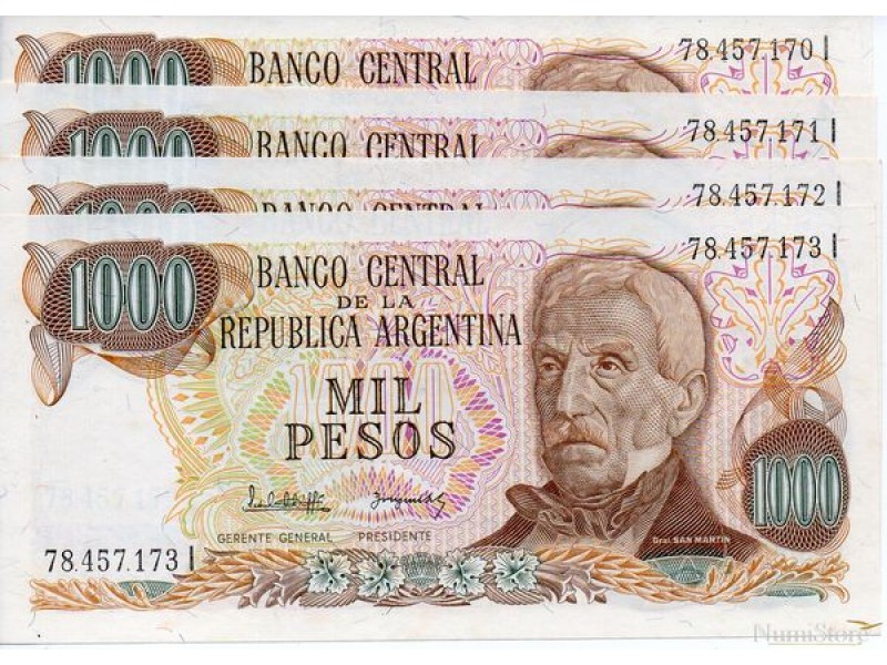 Set 1000 Pesos (4 Consecutivos)