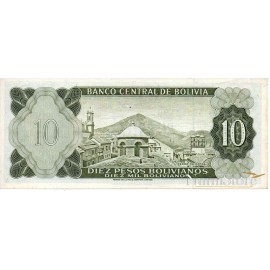 10 Pesos Bolivianos Ley 1962