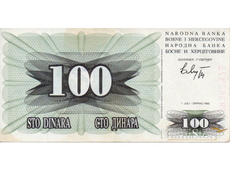 100 Dinara 1992
