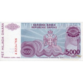 5000 Dinara 1993