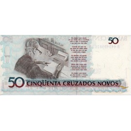 50 Cruzeiros (Resello sobre 50 Cruzados Novos)