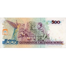 500 Cruzeiros (Resello sobre 500 Cruzados Novos)