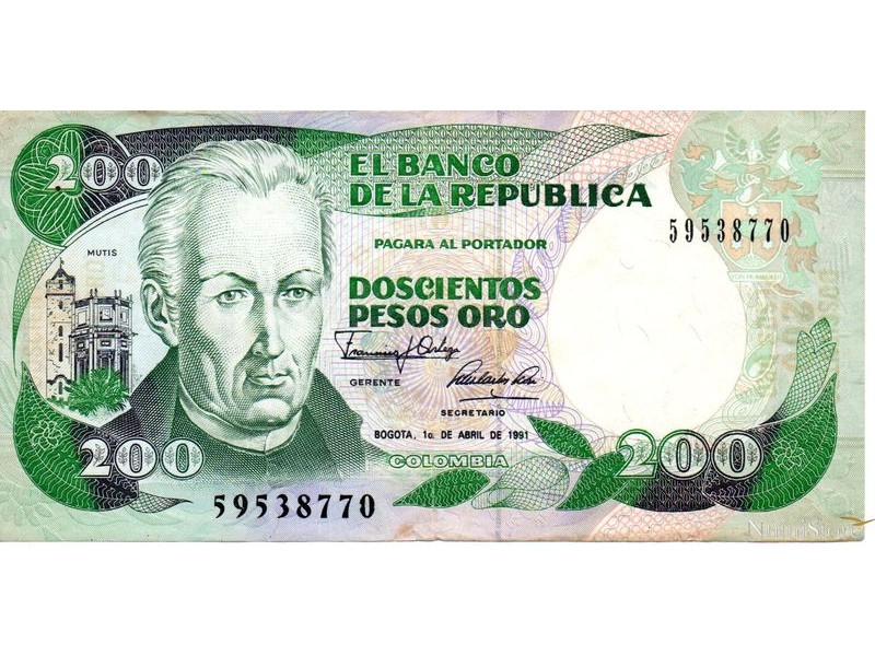 200 Pesos Oro 1991
