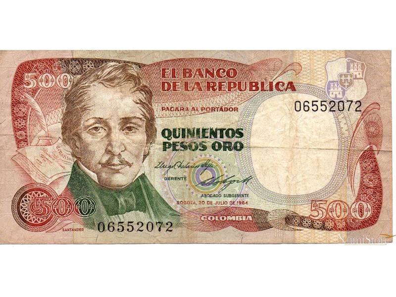 500 Pesos oro 1984