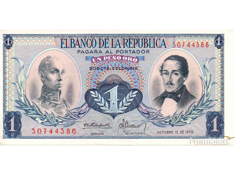 1 Peso Oro 1970