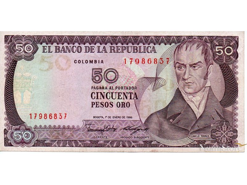 50 Pesos oro 1986