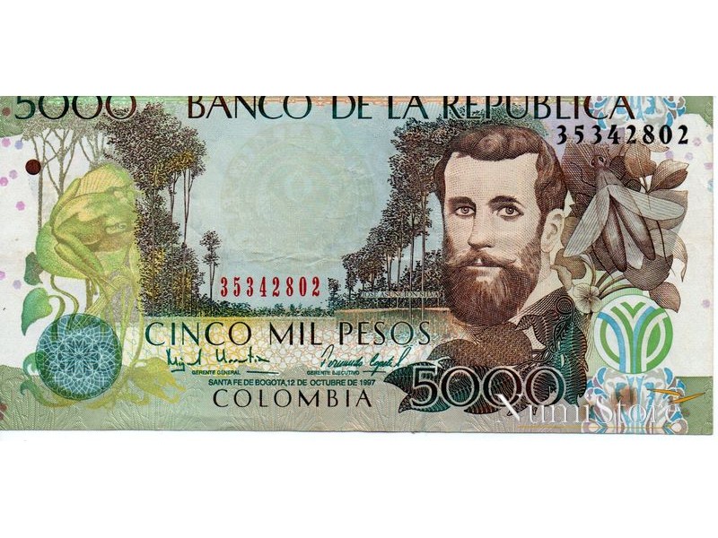 5000 Pesos Oro 1997