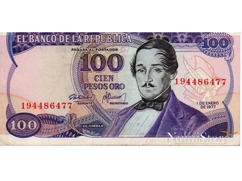 100 Pesos Oro 1977