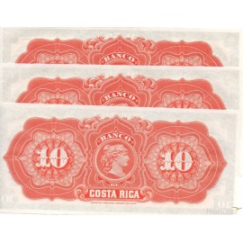 Set 10 Pesos (3 Fórmulas BCR) 1/3/1899
