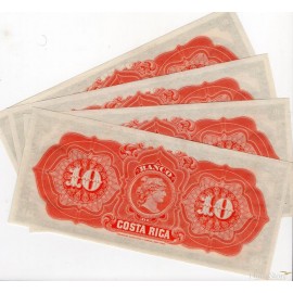 Set 10 Pesos (4 Fórmulas BCR) 1/3/1899
