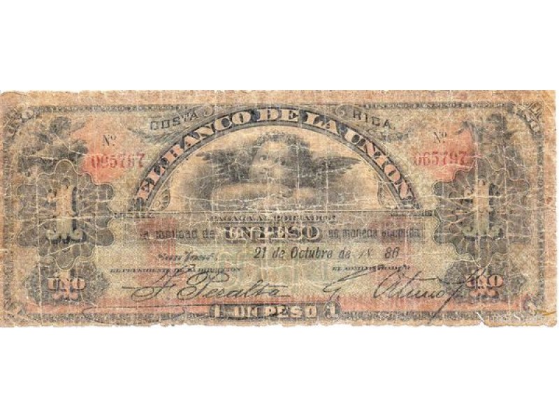1 Peso 21/10/1886 (Banco La Union)