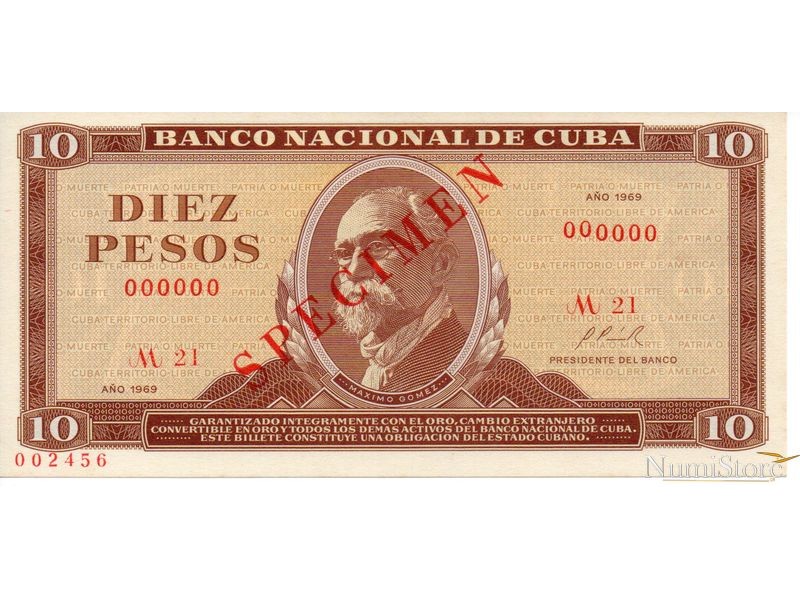10 Pesos 1969 (Specimen)