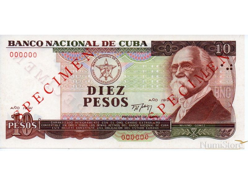 10 Pesos 1991 (Specimen)