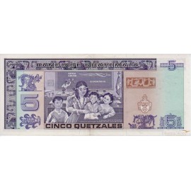 5 Quetzales 1991