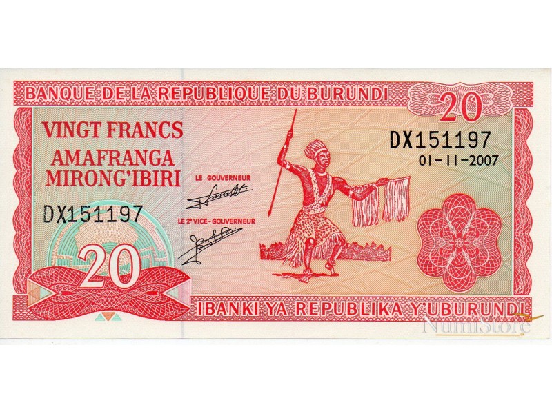 20 Francs 2007
