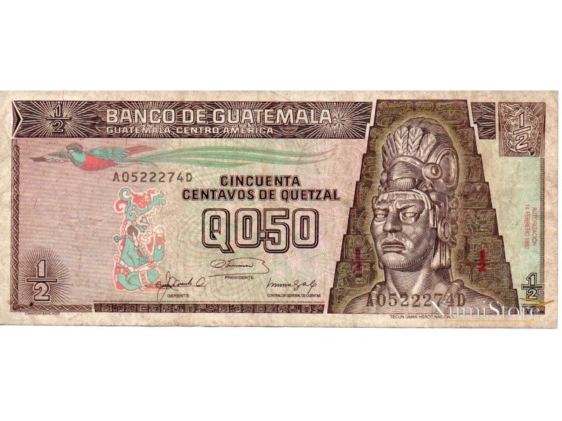 0.50 Quetzales 1992