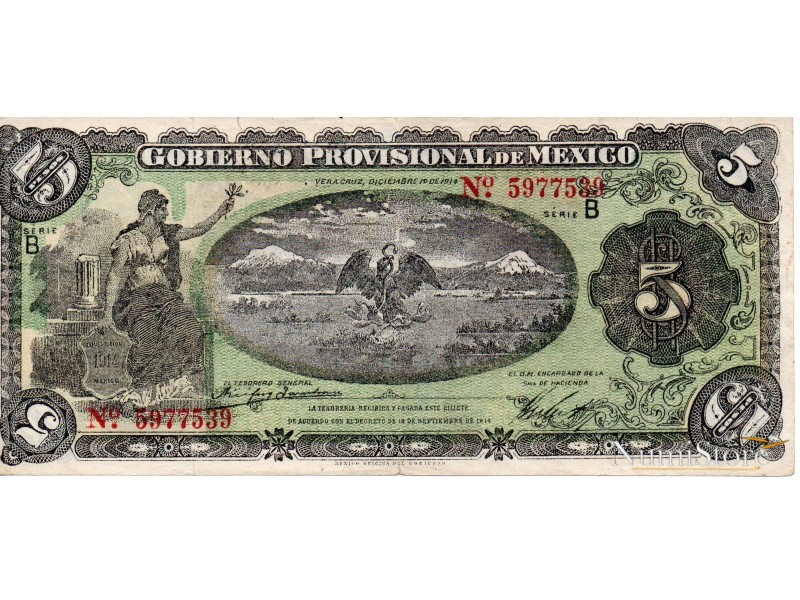5 Pesos 1914
