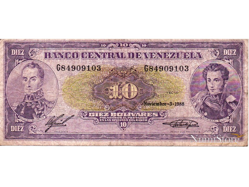 10 Bolivares 1988