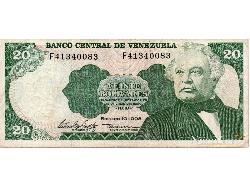 20 Bolivares 1998
