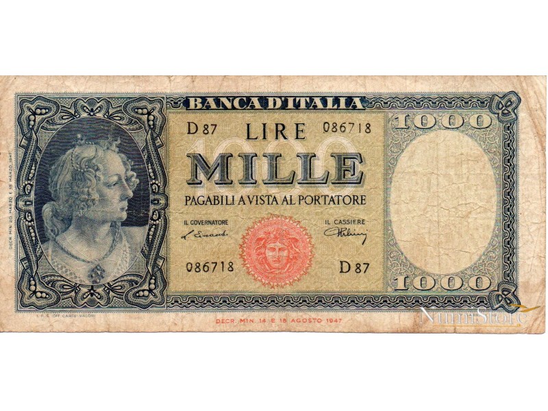1000 Liras 1947