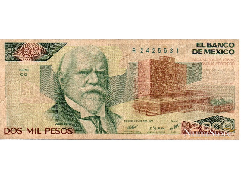 2000 Pesos 1987