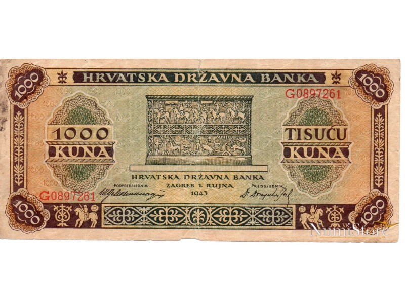 1000 Kuna 1943