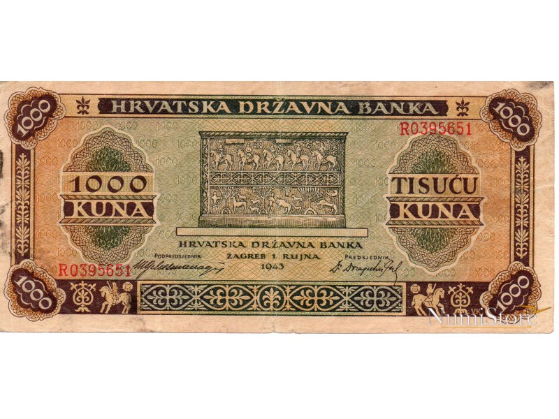 1000 Kuna 1943