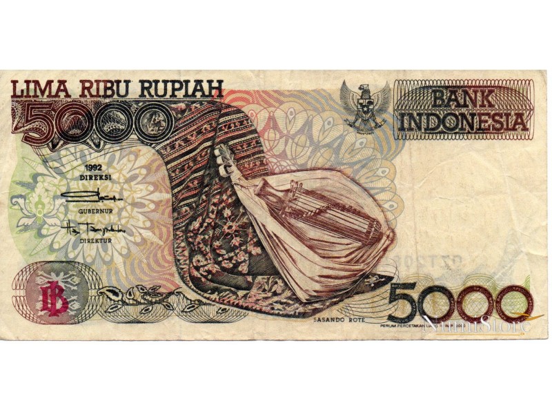 5000 Rupiah 1992