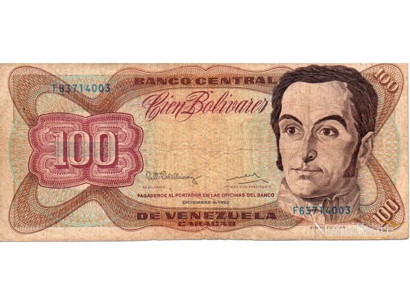 100 Bolivares 1992