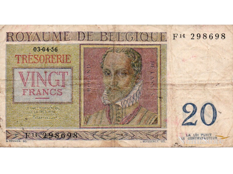 20 Francs 1956