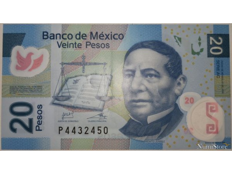 20 Pesos 2016 (Polymer)