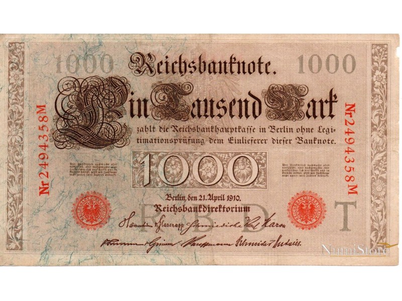 1000 Mark 1910