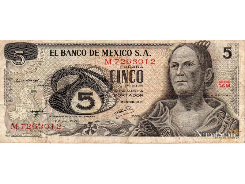 5 Pesos 1972