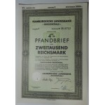 Fianza 4% (Pfandbrief)  2000 Reichsmark Hamburg Alemania 1943
