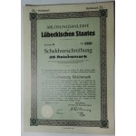 Bono (Schuldverschreibung)  25 Reichsmark Liibeck Alemania 1927