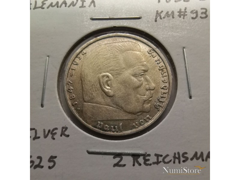 2 Reichsmark 1939 B