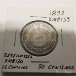 50 Centimos 1892 (R-1923)