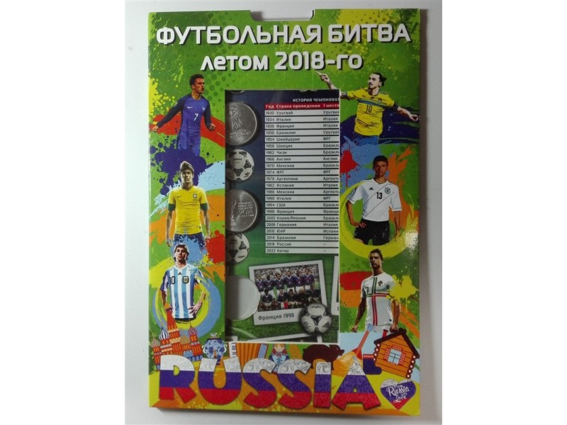 Mundial Rusia 2018 Coleccionador Goleadores (Solo Incluye Monedas 1 y 2)