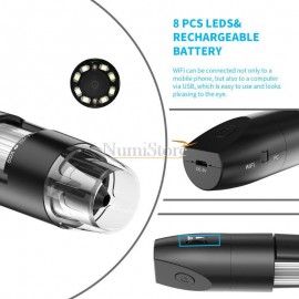 Microscopio USB/WiFi HD 2MP 50X-1000X